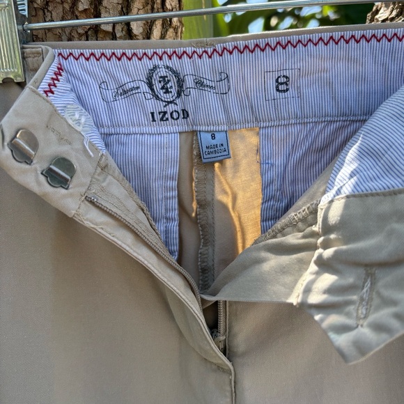 Izod Women’s Classic Tan Chino Bermuda Walking Shorts Size 8 - Picture 5 of 6